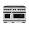 Autograph Edition 48 In. 6.7 Cu. Ft. Paramount Gas Range With 8 Burner Duopro™ Cooktop And Dual Ovens In Satin Stainless Steel And Matte Black Accents