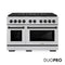 Autograph Edition 48 In. 6.7 Cu. Ft. Paramount Gas Range With 8 Burner Duopro™ Cooktop And Dual Ovens In Satin Stainless Steel And Matte Black Accents