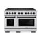 Autograph Edition 48 In. 6.7 Cu. Ft. Paramount Gas Range With 8 Burner Duopro™ Cooktop And Dual Ovens In Satin Stainless Steel And Matte Black Accents