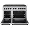 Autograph Edition 48 In. 6.7 Cu. Ft. Paramount Gas Range With 8 Burner Duopro™ Cooktop And Dual Ovens In Satin Stainless Steel And Matte Black Accents