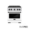 Autograph Edition 30 In. 4.2 Cu. Ft. Paramount Gas Range With 4 Burner Duopro™ Cooktop And Convection Gas Oven In Satin Stainless Steel With White Matte Door And Matte Black Accents