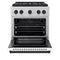 Autograph Edition 30 In. 4.2 Cu. Ft. Paramount Gas Range With 4 Burner Duopro™ Cooktop And Convection Gas Oven In Satin Stainless Steel With White Matte Door And Matte Black Accents