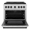 Autograph Edition 36 In. 5.2 Cu. Ft. Paramount Gas Range With 6 Burner Duopro™ Cooktop And Convection Gas Oven In Satin Stainless Steel With White Matte Door And Matte Black Accents