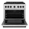 Autograph Edition 36 In. 5.2 Cu. Ft. Paramount Gas Range With 6 Burner Duopro™ Cooktop And Convection Gas Oven In Satin Stainless Steel With White Matte Door And Matte Black Accents