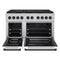 Autograph Edition 48 In. 6.7 Cu. Ft. Paramount Gas Range With 8 Burner Duopro™ Cooktop And Dual Ovens In Satin Stainless Steel With White Matte Doors And Matte Black Accents