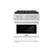 30 In. 4.2 Cu. Ft. Paramount Gas Range With 4 Burner Duopro™ Cooktop And Convection Gas Oven With White Matte Door