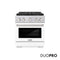 30 In. 4.2 Cu. Ft. Paramount Gas Range With 4 Burner Duopro™ Cooktop And Convection Gas Oven With White Matte Door