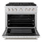 36 In. 5.2 Cu. Ft. Paramount Gas Range With 6 Burner Duopro™ Cooktop And Convection Gas Oven With White Matte Door