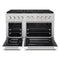 48 In. 6.7 Cu. Ft. Paramount Gas Range With 8 Burner Duopro™ Cooktop And Dual Ovens With White Matte Doors
