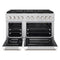 48 In. 6.7 Cu. Ft. Paramount Gas Range With 8 Burner Duopro™ Cooktop And Dual Ovens With White Matte Doors