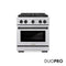 Autograph Edition 30 In. 4.2 Cu. Ft. Paramount Gas Range With 4 Burner Duopro™ Cooktop And Convection Gas Oven In Stainless Steel With Matte Black Accents