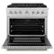 Autograph Edition 36 In. 5.2 Cu. Ft. Paramount Gas Range With 6 Burner Duopro™ Cooktop And Convection Gas Oven In Stainless Steel With Polished Nickel Helix Handle And Accents