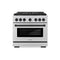 Autograph Edition 36 In. 5.2 Cu. Ft. Paramount Gas Range With 6 Burner Duopro™ Cooktop And Convection Gas Oven In Stainless Steel And Matte Black Accents