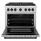 Autograph Edition 36 In. 5.2 Cu. Ft. Paramount Gas Range With 6 Burner Duopro™ Cooktop And Convection Gas Oven In Stainless Steel And Matte Black Accents