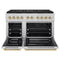 Autograph Edition 48 In. 6.7 Cu. Ft. Paramount Gas Range With 8 Burner Duopro™ Cooktop And Dual Ovens In Stainless Steel And Polished Gold Accents