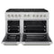 Autograph Edition 48 In. 6.7 Cu. Ft. Paramount Gas Range With 8 Burner Duopro™ Cooktop And Dual Ovens In Stainless Steel With Polished Nickel Helix Handles And Accents