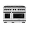 Autograph Edition 48 In. 6.7 Cu. Ft. Paramount Gas Range With 8 Burner Duopro™ Cooktop And Dual Ovens In Stainless Steel And Matte Black Accents