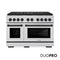 Autograph Edition 48 In. 6.7 Cu. Ft. Paramount Gas Range With 8 Burner Duopro™ Cooktop And Dual Ovens In Stainless Steel And Matte Black Accents