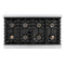 Autograph Edition 48 In. 6.7 Cu. Ft. Paramount Gas Range With 8 Burner Duopro™ Cooktop And Dual Ovens In Stainless Steel And Matte Black Accents