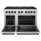Autograph Edition 48 In. 6.7 Cu. Ft. Paramount Gas Range With 8 Burner Duopro™ Cooktop And Dual Ovens In Stainless Steel And Matte Black Accents