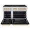 Autograph Edition 48 In. 6.7 Cu. Ft. Paramount Gas Range With 8 Burner Duopro™ Cooktop And Dual Ovens With Black Matte Doors And Champagne Bronze Accents