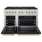 Autograph Edition 48 In. 6.7 Cu. Ft. Paramount Gas Range With 8 Burner Duopro™ Cooktop And Dual Ovens With Black Matte Doors And Champagne Bronze Accents