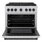 Autograph Edition 36 In. 5.2 Cu. Ft. Paramount Gas Range With 6 Burner Duopro™ Cooktop And Convection Gas Oven With White Matte Door And Matte Black Accents
