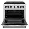 Autograph Edition 36 In. 5.2 Cu. Ft. Paramount Gas Range With 6 Burner Duopro™ Cooktop And Convection Gas Oven With White Matte Door And Matte Black Accents