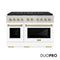 Autograph Edition 48 In. 6.7 Cu. Ft. Paramount Gas Range With 8 Burner Duopro™ Cooktop And Dual Ovens With White Matte Doors And Champagne Bronze Accents