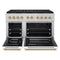 Autograph Edition 48 In. 6.7 Cu. Ft. Paramount Gas Range With 8 Burner Duopro™ Cooktop And Dual Ovens With White Matte Doors And Polished Gold Accents