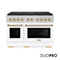 Autograph Edition 48 In. 6.7 Cu. Ft. Paramount Gas Range With 8 Burner Duopro™ Cooktop And Dual Ovens With White Matte Doors And Polished Gold Accents