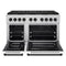 Autograph Edition 48 In. 6.7 Cu. Ft. Paramount Gas Range With 8 Burner Duopro™ Cooktop And Dual Ovens With White Matte Doors And Matte Black Accents