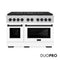 Autograph Edition 48 In. 6.7 Cu. Ft. Paramount Gas Range With 8 Burner Duopro™ Cooktop And Dual Ovens With White Matte Doors And Matte Black Accents