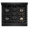 30 In. Paramount Gas Rangetop With 4 Burner Duopro™ Cooktop In Black Stainless Steel