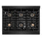 36 In. Paramount Gas Rangetop With 6 Burner Duopro™ Cooktop In Black Stainless Steel