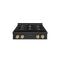 Autograph Edition 30 In. Paramount Gas Rangetop With 4 Burner Duopro™ Cooktop In Black Stainless Steel And Champagne Bronze Accents