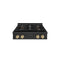 Autograph Edition 30 In. Paramount Gas Rangetop With 4 Burner Duopro™ Cooktop In Black Stainless Steel And Champagne Bronze Accents