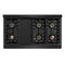 Autograph Edition 48 In. Paramount Gas Rangetop With 8 Burner Duopro™ Cooktop In Black Stainless Steel And Champagne Bronze Accents