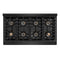 Autograph Edition 48 In. Paramount Gas Rangetop With 8 Burner Duopro™ Cooktop In Black Stainless Steel And Polished Gold Accents