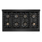 Autograph Edition 48 In. Paramount Gas Rangetop With 8 Burner Duopro™ Cooktop In Black Stainless Steel And Polished Gold Accents