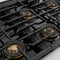 Autograph Edition 48 In. Paramount Gas Rangetop With 8 Burner Duopro™ Cooktop In Satin Stainless Steel And Polished Gold Accents