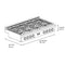Autograph Edition 48 In. Paramount Gas Rangetop With 8 Burner Duopro™ Cooktop In Satin Stainless Steel And Matte Black Accents