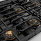 Autograph Edition 48 In. Paramount Gas Rangetop With 8 Burner Duopro™ Cooktop In Stainless Steel And Polished Gold Accents