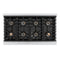 Autograph Edition 48 In. Paramount Gas Rangetop With 8 Burner Duopro™ Cooktop In Stainless Steel And Polished Gold Accents