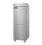 Refrigerator, Single Section Pass Thru Upright, Half Stainless Doors with Lock