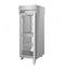 Refrigerator, Single Section Pass Thru Upright, Half Stainless Doors with Lock
