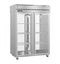 Refrigerator, Two Section Pass Thru Upright, Full Glass Doors with Lock