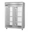 Refrigerator, Two Section Pass Thru Upright, Full Glass Doors with Lock