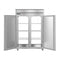 Refrigerator, Two Section Pass Thru Upright, Full Stainless Doors with Lock