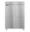 Refrigerator, Two Section Pass Thru Upright, Half Stainless Doors with Lock